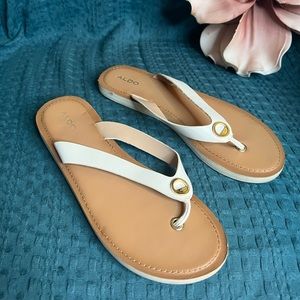 Aldo white size 8 sandals